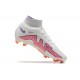 Nike Air Zoom Mercurial Superfly Ix Elite FG White Pink LightPurple Men High Football Cleats
