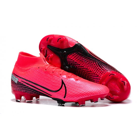 Nike Mercurial Superfly 7 Elite FG Pink Black High Men Football Boots