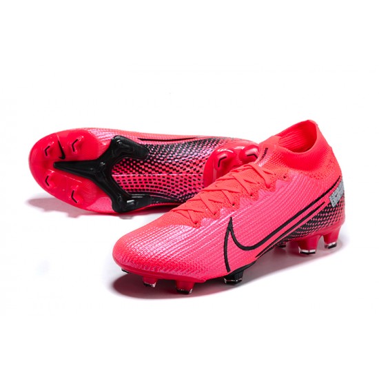 Nike Mercurial Superfly 7 Elite FG Pink Black High Men Football Boots