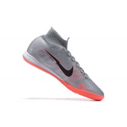 Nike Mercurial Superfly 7 Elite RB MDS IC Gray Orange Black High Men Football Boots