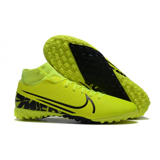 Nike Mercurial Superfly 7 Elite RB MDS IC Green Yellow Black High Men Football Boots