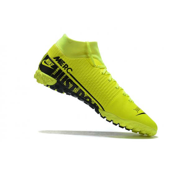 Nike Mercurial Superfly 7 Elite RB MDS IC Green Yellow Black High Men Football Boots