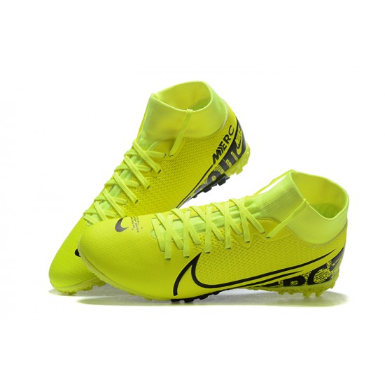 Nike Mercurial Superfly 7 Elite RB MDS IC Green Yellow Black High Men Football Boots