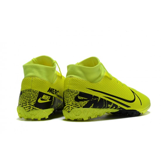 Nike Mercurial Superfly 7 Elite RB MDS IC Green Yellow Black High Men Football Boots