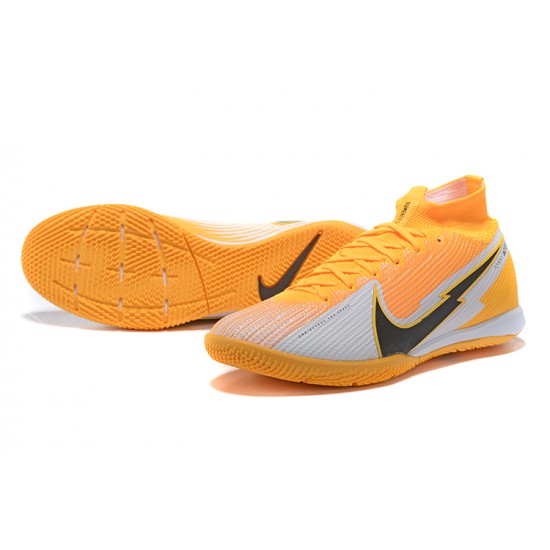 Nike Mercurial Superfly 7 Elite RB MDS IC Light/Orange White Black High Men Football Boots