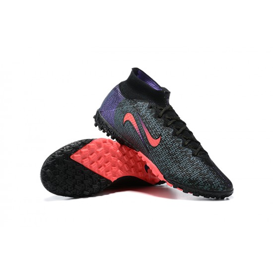 Nike Mercurial Superfly 7 Elite TF Black Orange Purple High Men Football Boots