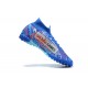 Nike Mercurial Superfly 7 Elite TF Blue Orange High Men Football Boots