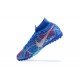 Nike Mercurial Superfly 7 Elite TF Blue Orange High Men Football Boots