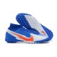 Nike Mercurial Superfly 7 Elite TF Blue Orange White High Men Football Boots