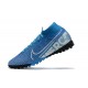 Nike Mercurial Superfly 7 Elite TF Blue White Black High Men Football Boots