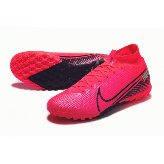 Nike Mercurial Superfly 7 Elite TF Fuchsia Black High Men Football Boots