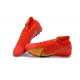 Nike Mercurial Superfly 7 Elite TF Orange Black Gold High Men Football Boots