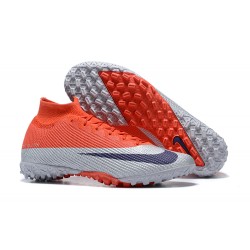 Nike Mercurial Superfly 7 Elite TF Orange Black Gray High Men Football Boots