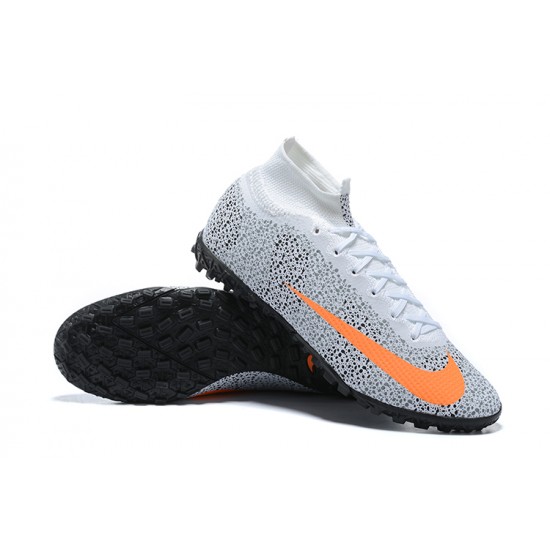 Nike Mercurial Superfly 7 Elite TF Orange Black Silver High Men Football Boots