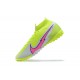 Nike Mercurial Superfly 7 Elite TF Pink Yellow High Men Football Boots