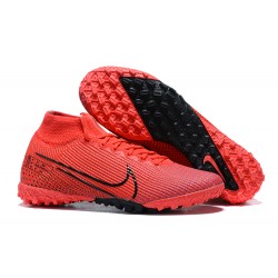 Nike Mercurial Superfly 7 Elite TF Red Black Blue High Men Football Boots