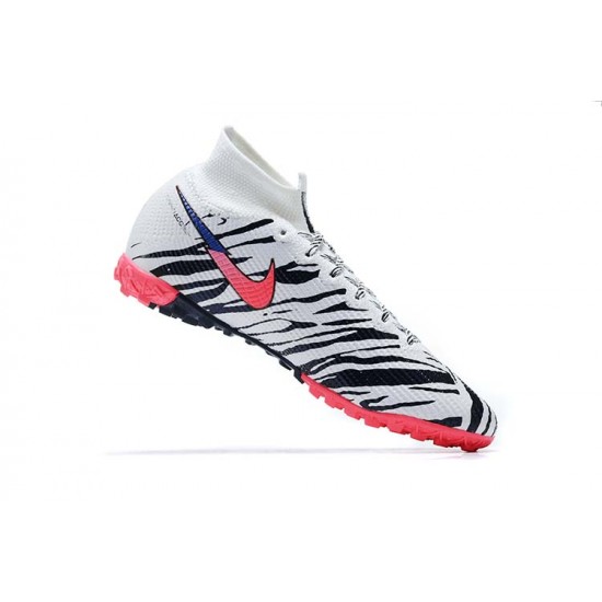 Nike Mercurial Superfly 7 Elite TF White Black Pink Blue High Men Football Boots