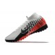 Nike Mercurial Superfly 7 Elite TF White Red Black High Men Football Boots