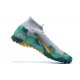 Nike Mercurial Superfly Mbappe Bondy TF Green Yellow Gold Gray High Men Football Boots