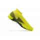 Nike Mercurial Superfly VII 7 Elite TF Black Yellow High Men Football Boots