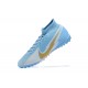 Nike Mercurial Superfly VII 7 Elite TF Blue Yellow White High Men Football Boots