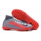 Nike Mercurial Superfly VII 7 Elite TF Gray Orange High Men Football Boots