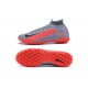 Nike Mercurial Superfly VII 7 Elite TF Gray Orange High Men Football Boots