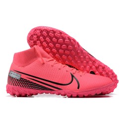 Nike Mercurial Superfly VII Club TF Pink Black High Men Football Boots