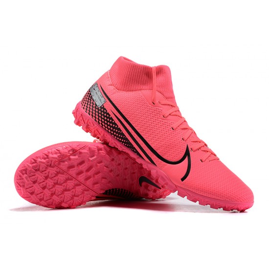 Nike Mercurial Superfly VII Club TF Pink Black High Men Football Boots
