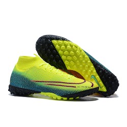 Nike Mercurial Superfly VII Club TF Red Green Black Yellow High Men Football Boots
