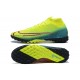 Nike Mercurial Superfly VII Club TF Red Green Black Yellow High Men Football Boots