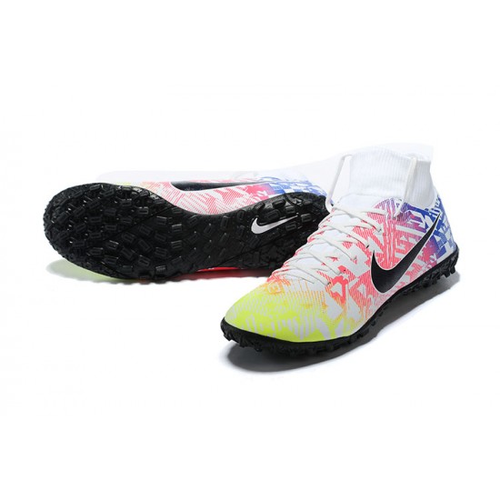 Nike Mercurial Superfly VII Club TF White Black Blue Yellow Orange High Men Football Boots