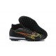 Nike Mercurial Superfly VIII Academy TF Black Yellow Orange High Men Football Boots