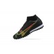 Nike Mercurial Superfly VIII Academy TF Black Yellow Orange High Men Football Boots