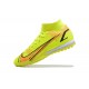 Nike Mercurial Superfly VIII Academy TF Yellow Black White Orange High Men Football Boots