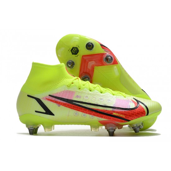 Nike Mercurial Vapor XIV Elite SG PRO Anti Clog High Chartreuse Men Football Boots