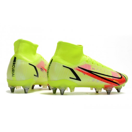 Nike Mercurial Vapor XIV Elite SG PRO Anti Clog High Chartreuse Men Football Boots