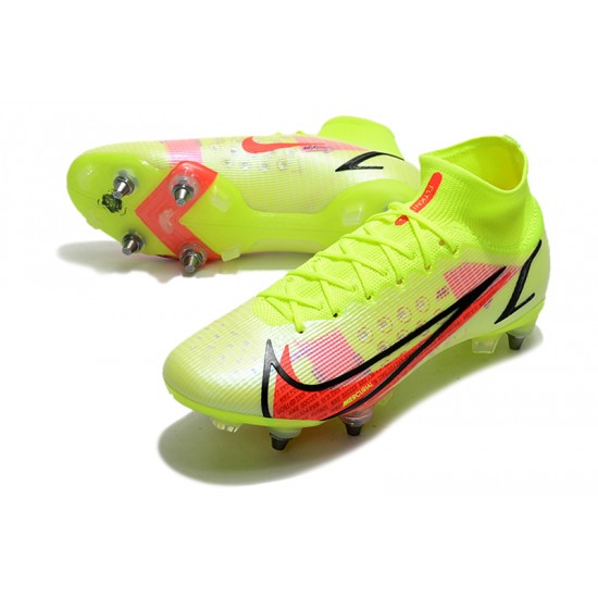 Nike Mercurial Vapor XIV Elite SG PRO Anti Clog High Chartreuse Men Football Boots