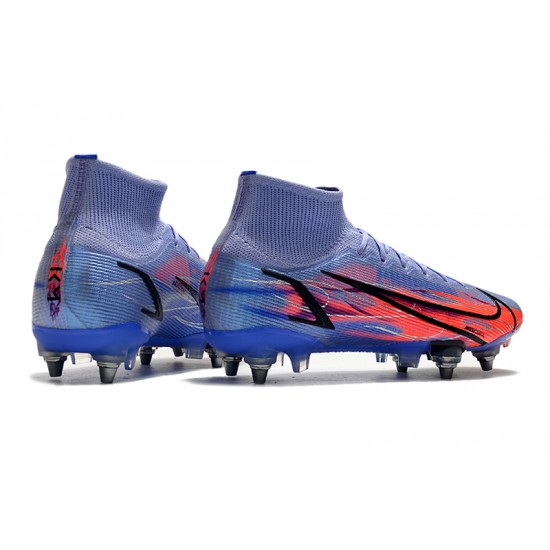 Nike Mercurial Vapor XIV Elite SG PRO Anti Clog High Deep Blue Men Football Boots