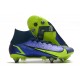 Nike Mercurial Vapor XIV Elite SG PRO Anti Clog High Deep Blue Yellow Men Football Boots