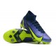 Nike Mercurial Vapor XIV Elite SG PRO Anti Clog High Deep Blue Yellow Men Football Boots