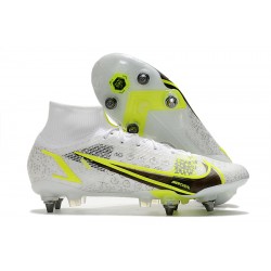 Nike Mercurial Vapor XIV Elite SG PRO Anti Clog High White Men Football Boots