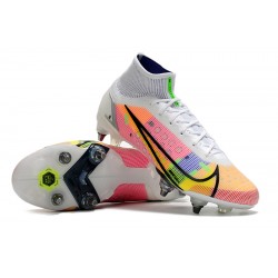 Nike Mercurial Vapor XIV Elite SG PRO Anti Clog High White Pink Men Football Boots