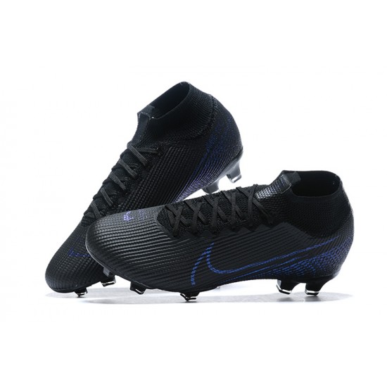Nike Superfly 7 Elite SE FG Black Blue High Men Football Boots