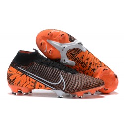 Nike Superfly 7 Elite SE FG Black Orange White High Men Football Boots