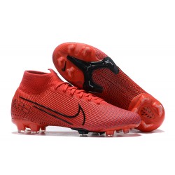 Nike Superfly 7 Elite SE FG Black Red High Men Football Boots
