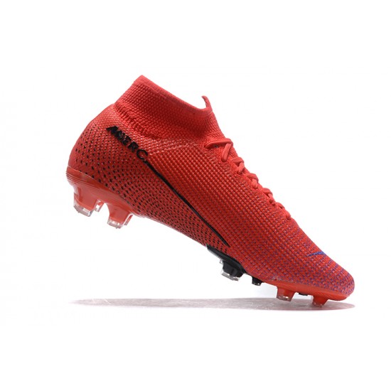 Nike Superfly 7 Elite SE FG Black Red High Men Football Boots