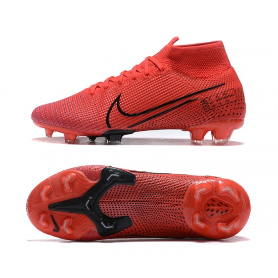Nike Superfly 7 Elite SE FG Black Red High Men Football Boots