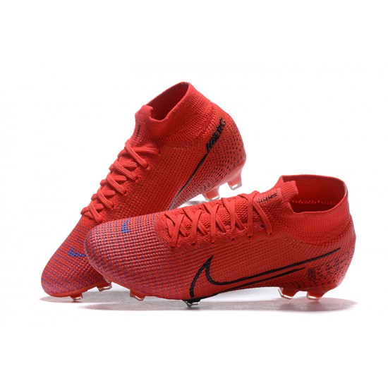 Nike Superfly 7 Elite SE FG Black Red High Men Football Boots