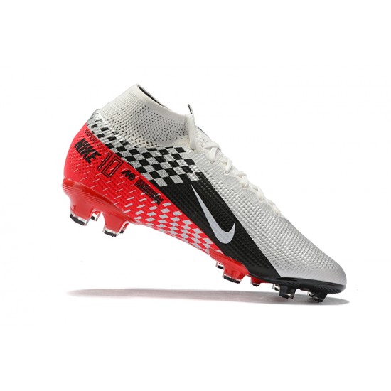 Nike Superfly 7 Elite SE FG Black Red White High Men Football Boots